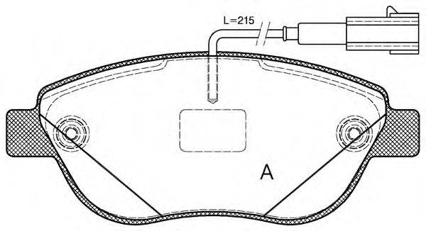 Комплект тормозных колодок, дисковый тормоз OPEN PARTS BPA0859.12