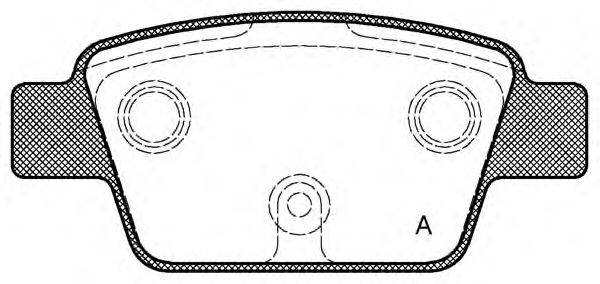 Комплект тормозных колодок, дисковый тормоз OPEN PARTS BPA0861.00