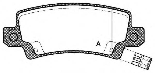 Комплект тормозных колодок, дисковый тормоз OPEN PARTS BPA0874.02