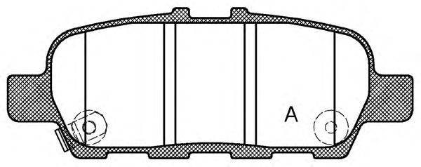 Комплект тормозных колодок, дисковый тормоз OPEN PARTS BPA0876.31