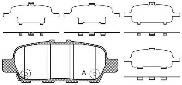 Комплект тормозных колодок, дисковый тормоз OPEN PARTS BPA0876.41