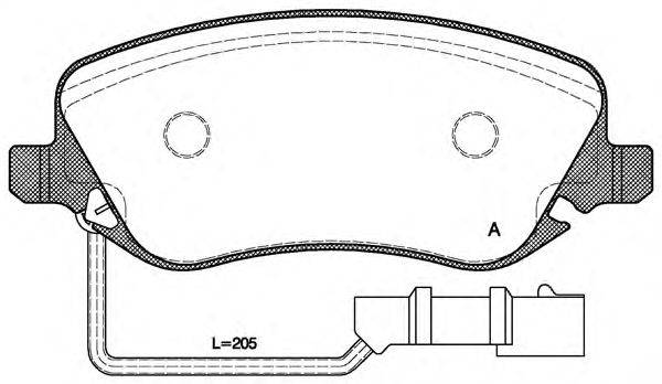 Комплект тормозных колодок, дисковый тормоз OPEN PARTS BPA087902