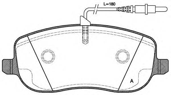 Комплект тормозных колодок, дисковый тормоз OPEN PARTS BPA0879.12