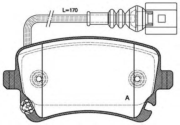 Комплект тормозных колодок, дисковый тормоз OPEN PARTS BPA089711