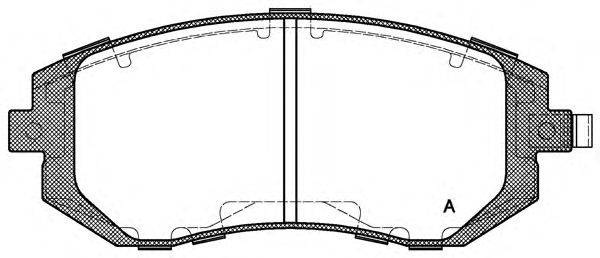 Комплект тормозных колодок, дисковый тормоз OPEN PARTS BPA0951.02