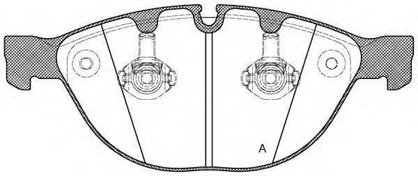Комплект тормозных колодок, дисковый тормоз OPEN PARTS BPA0958.10