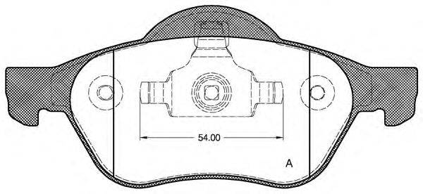 Комплект тормозных колодок, дисковый тормоз OPEN PARTS BPA0962.00