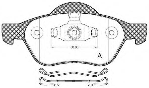 Комплект тормозных колодок, дисковый тормоз OPEN PARTS 24535