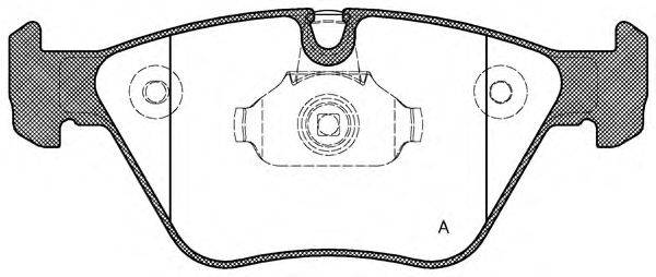 Комплект тормозных колодок, дисковый тормоз OPEN PARTS BPA0963.00