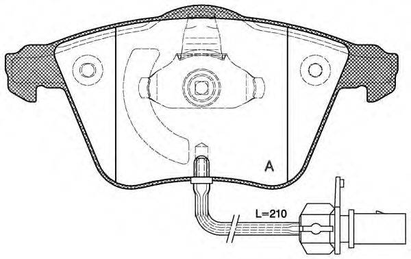 Комплект тормозных колодок, дисковый тормоз OPEN PARTS 23762