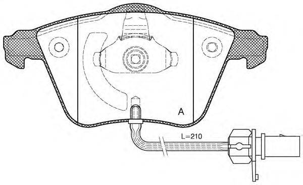 Комплект тормозных колодок, дисковый тормоз OPEN PARTS BPA0964.12