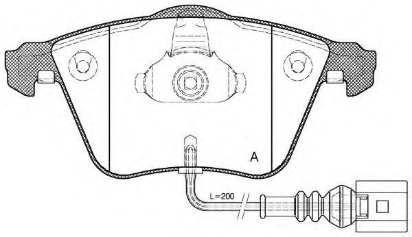 Комплект тормозных колодок, дисковый тормоз AUDI 8J0698151A
