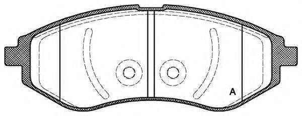 Комплект тормозных колодок, дисковый тормоз OPEN PARTS BPA098600