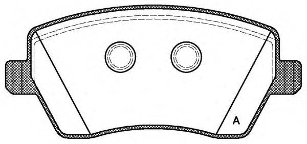 Комплект тормозных колодок, дисковый тормоз OPEN PARTS BPA098700