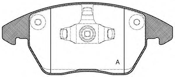 Комплект тормозных колодок, дисковый тормоз OPEN PARTS BPA103010