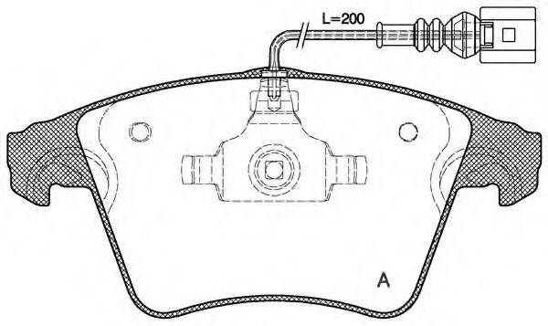 Комплект тормозных колодок, дисковый тормоз OPEN PARTS BPA1045.01