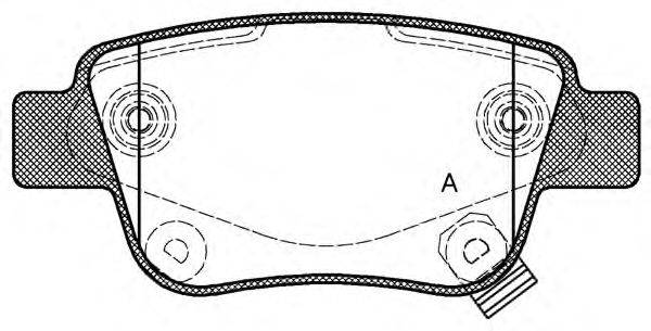 Комплект тормозных колодок, дисковый тормоз OPEN PARTS BPA1047.02