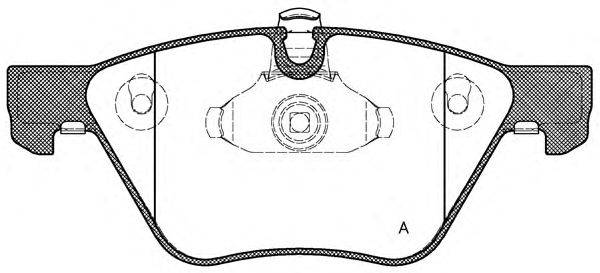 Комплект тормозных колодок, дисковый тормоз OPEN PARTS BPA1052.00