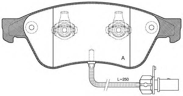 Комплект тормозных колодок, дисковый тормоз OPEN PARTS BPA1056.02