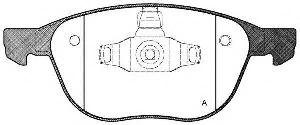 Комплект тормозных колодок, дисковый тормоз OPEN PARTS BPA108200