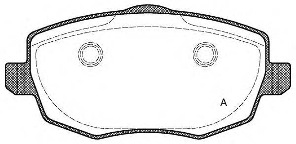 Комплект тормозных колодок, дисковый тормоз OPEN PARTS BPA1099.00