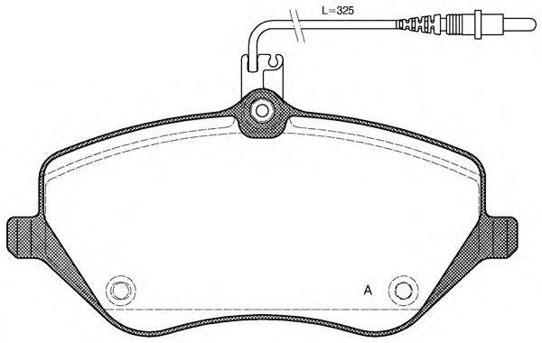 Комплект тормозных колодок, дисковый тормоз OPEN PARTS BPA1101.04