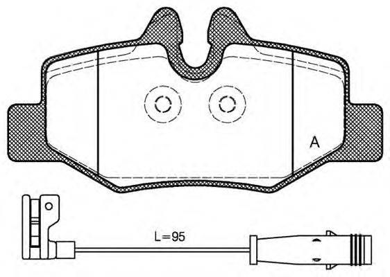 Комплект тормозных колодок, дисковый тормоз OPEN PARTS BPA1110.02