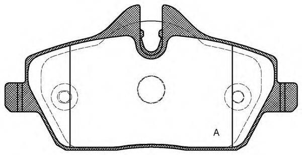 Комплект тормозных колодок, дисковый тормоз OPEN PARTS BPA1131.10