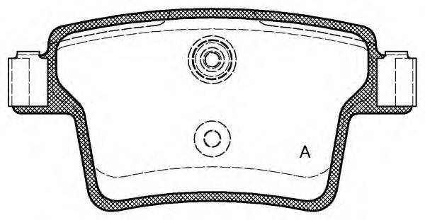 Комплект тормозных колодок, дисковый тормоз MAGNETI MARELLI BP1455