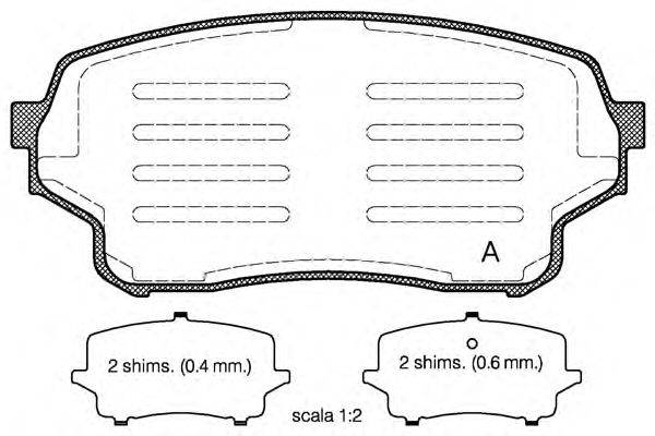 Комплект тормозных колодок, дисковый тормоз OPEN PARTS BPA1166.01