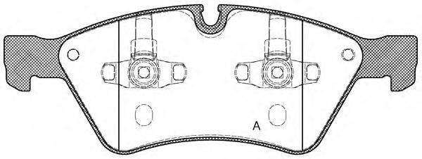 Комплект тормозных колодок, дисковый тормоз OPEN PARTS BPA1179.00