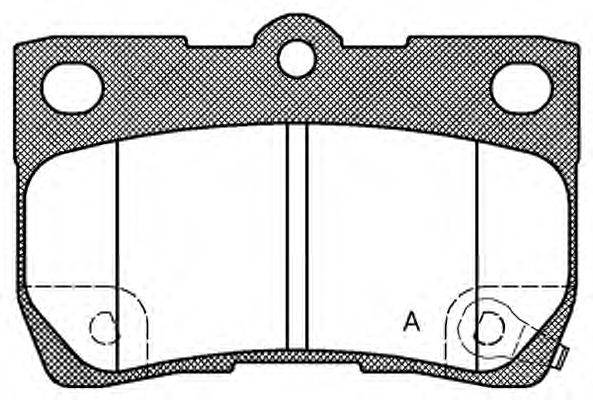Комплект тормозных колодок, дисковый тормоз OPEN PARTS BPA1181.02
