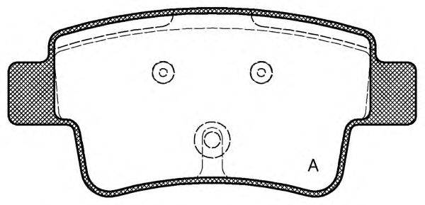 Комплект тормозных колодок, дисковый тормоз OPEN PARTS BPA119800