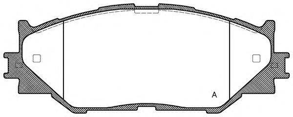 Комплект тормозных колодок, дисковый тормоз OPEN PARTS BPA1201.00
