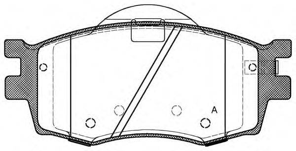 Комплект тормозных колодок, дисковый тормоз OPEN PARTS BPA1208.02