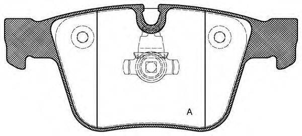 Комплект тормозных колодок, дисковый тормоз OPEN PARTS BPA1216.00