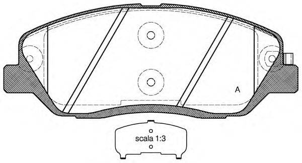 Комплект тормозных колодок, дисковый тормоз OPEN PARTS 24352