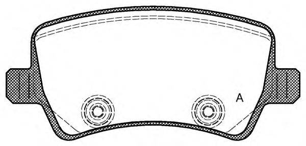 Комплект тормозных колодок, дисковый тормоз OPEN PARTS BPA1236.00
