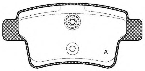 Комплект тормозных колодок, дисковый тормоз OPEN PARTS BPA1241.00