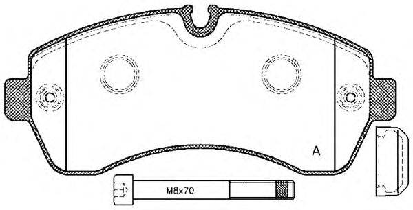 Комплект тормозных колодок, дисковый тормоз OPEN PARTS BPA1243.00