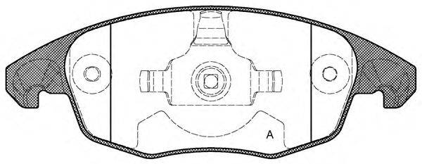 Комплект тормозных колодок, дисковый тормоз OPEN PARTS BPA1248.00