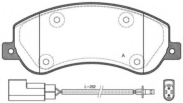 Комплект тормозных колодок, дисковый тормоз OPEN PARTS BPA1250.02