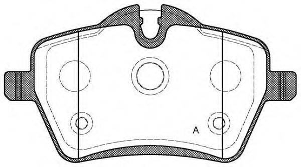 Комплект тормозных колодок, дисковый тормоз OPEN PARTS 23984