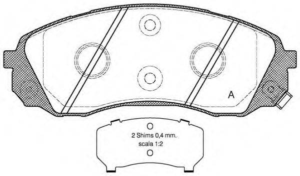 Комплект тормозных колодок, дисковый тормоз OPEN PARTS BPA1291.02