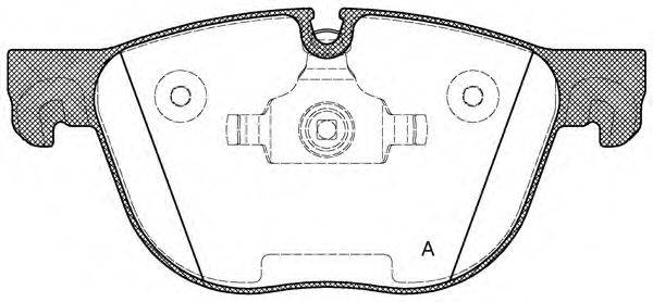 Комплект тормозных колодок, дисковый тормоз OPEN PARTS BPA1297.00