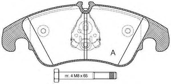 Комплект тормозных колодок, дисковый тормоз OPEN PARTS BPA130410