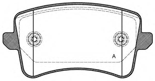 Комплект тормозных колодок, дисковый тормоз OPEN PARTS BPA1343.00