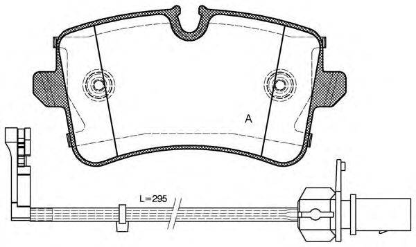 Комплект тормозных колодок, дисковый тормоз OPEN PARTS BPA1343.10