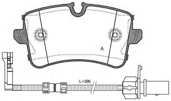 Комплект тормозных колодок, дисковый тормоз OPEN PARTS BPA1343.20