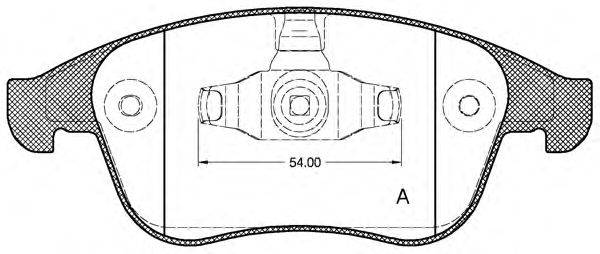 Комплект тормозных колодок, дисковый тормоз OPEN PARTS 24710
